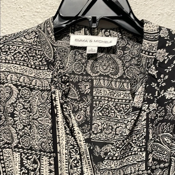 Emma & Michele Black Maxi Dress with Bishop Sleeves - Picture 8 of 9